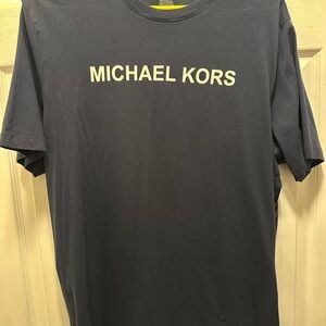 Michael Kors Navy Short Sleeve Crewneck T-Shirt with White Logo